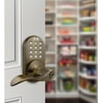 thumbnail image 6 of Keyless Entry Lever Handle Door Lock with Electronic Digital Keypad Antique Brass, 6 of 7