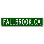 Fallbrook California Metal Wall Decor City Limit Sign SIZE: 4 x 16 Inches