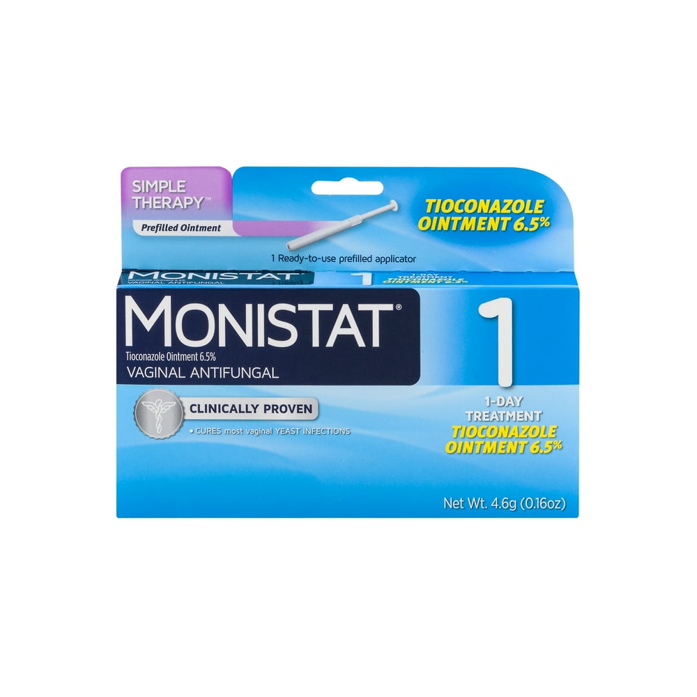 Monistat 1Day Yeast Infection Treatment, Prefilled Ointment Walmart