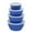 Blue, variant on Opvise 4-Piece Food-Grade Plastic Mixing Bowl Set with Lids, Stackable Dishwasher-Safe Storage Containers for Salad, Soup, Meal Prep, Portion Control & Outdoor Picnics