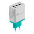 thumbnail image 4 of Adaptador de cargador de pared QC3.0 para teléfono móvil con cargador USB de 3 puertos (azul claro), 4 of 7