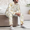 thumbnail image 7 of Sikiie Gold Christmas Tree Mens Pajama Set, Soft Warm Long Sleeve Sleepwear, Cozy Button-Down Pjs for Men-Medium, 7 of 7