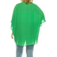 thumbnail image 3 of Women's Plus Size Solid Casual Cardigan Loose Fit Draped Ruffles Kimono Sleeve, 3 of 6
