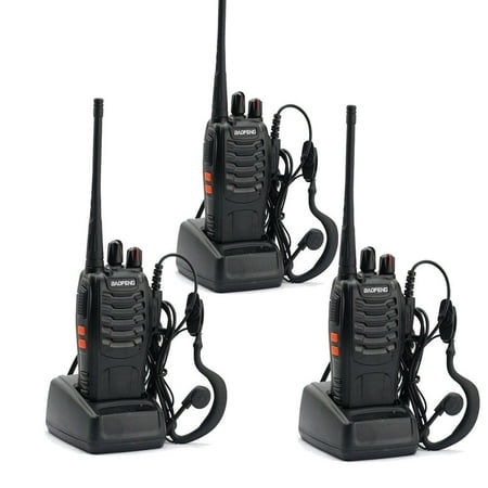 - UBesGoo 3 Pcs Baofeng BF-888S UHF 400-470Mhz Handheld Walkie Talkie Radios 888S Headsets