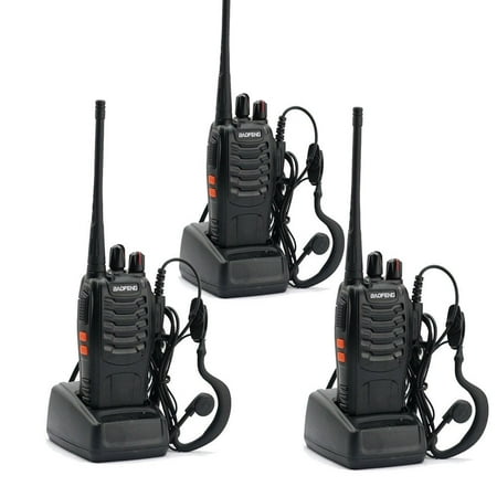 UBesGoo 3 Pcs Baofeng BF-888S UHF 400-470Mhz Handheld Walkie Talkie Radios 888S