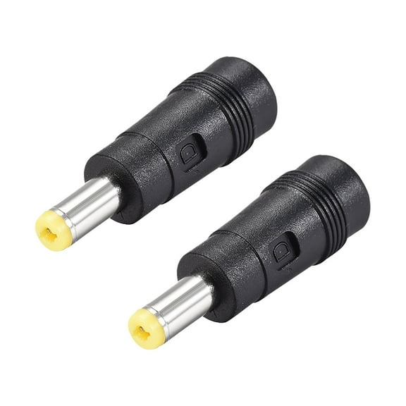 Unique Bargains 2Pcs DC Power Converter,5.5mm x 2.1mm Male to 5.5mm x 2.5mm Female Adapter Connector