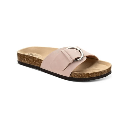 

Style & Co. Womens Elisaa Faux Leather Footbed Slide Sandals