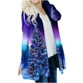 thumbnail image 5 of Uhndy Winter Jackets Coats for Women, Women Autumn And Winter Loose Long-sleeved Cardigan Christmas Print Coat Christmas Gifts for Women, 5 of 6