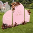 thumbnail image 2 of ToppiJoy 3PCS Metal Wedding Backdrop with Fabric Cover, Wedding Arch Floral Balloon Stand for Birthday Party Baby Shower Decoration (Gold, Pink), 2 of 28