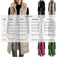 thumbnail image 3 of Cmfcve Womens Plus Size Puffer Vest Long Hooded Sleeveless Jacket Zip Snap Front Winter Casual Layering Outerwear, 3 of 9