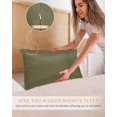 thumbnail image 5 of Sage Green Satin Pillowcase for Hair and Skin with Zipper, Soft Breathable Cooling Silk Pillow Cases, Brown Solid Color Simple Abstract Throw Pillow Covers King Size 20"x36" Set of 2, 5 of 6