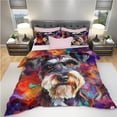 thumbnail image 3 of 3 Pieces Duvet Cover Set Standard Schnauzer Dog 3D Print Bedding 1 Duvet Cover 2 Pillowcases Natural Animals Comforter Sets Soft Breathable for Boys Girls Children 2D5vs3, 3 of 5