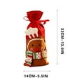 thumbnail image 3 of Eolstice Christmas Wine Bottle Decor Set, Gingerbread Man Themed Red Wine Bag, Festive Holiday Drink Accessories for Tabletop Display and Party Decorations, 3 of 5