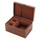 thumbnail image 1 of Estuche de almacenamiento para vajilla de té, versátil, con hebilla, resistente, ideal para regalo. Caja marrón para vajilla de té. 1 olla 2 tazas, 1 of 9