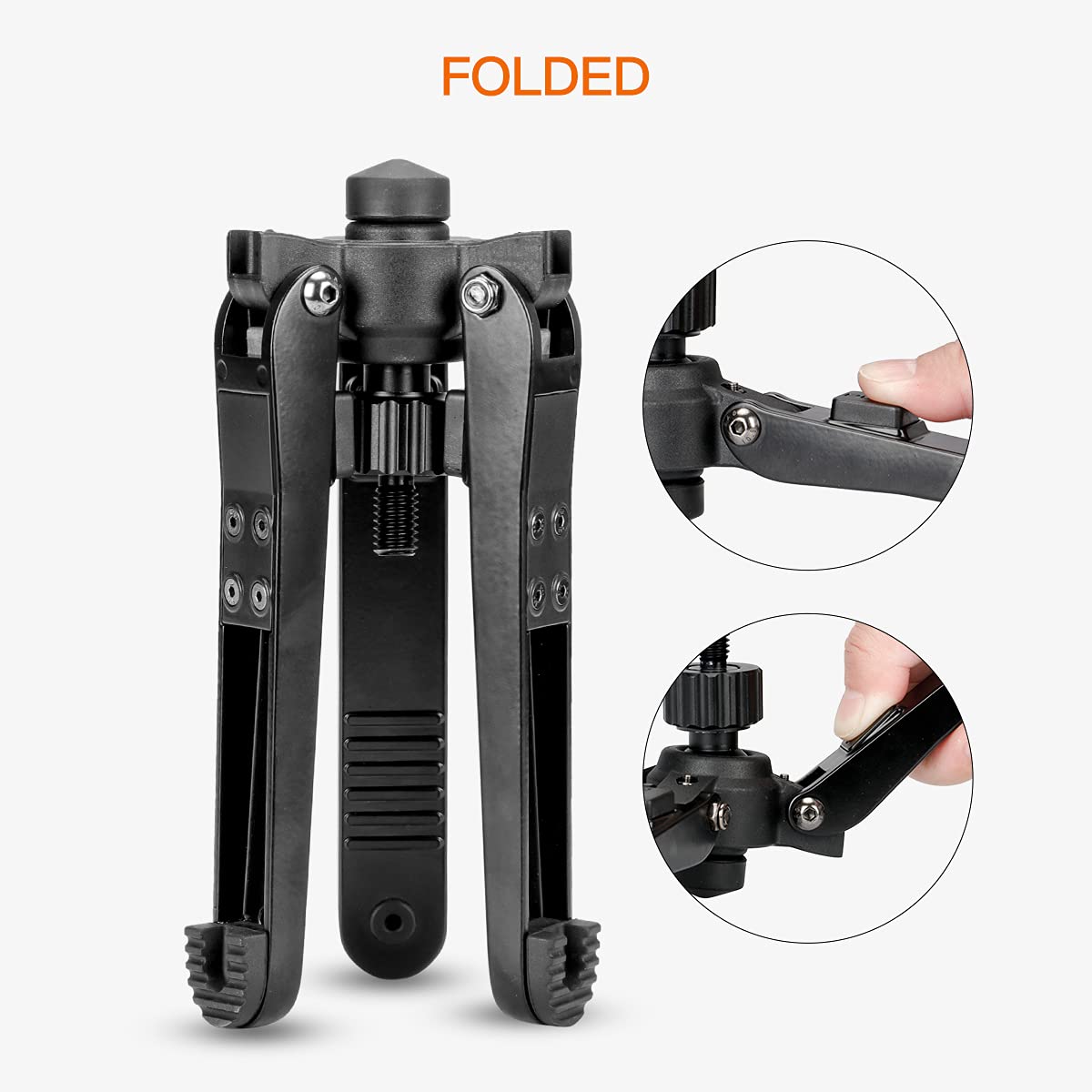 Koolehaoda Mini Tripod,Universal 3 Legs Monopod Base Stand Tripod Support With 3/8" Screw For Monopods Ballhead - KM3