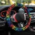 thumbnail image 4 of Yuyamidu Colorful Dog Paw Steering Wheel Cover Thick Car Steering Wheel Accessories for Sedan Winter Warm Automobile Wheel Cover Protector for Women Girls, 4 of 7