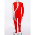 thumbnail image 3 of TSSOE Gymnastic Bodysuit for Girls Long Sleeve Full Body Leotard One Piece Dance Unitards Skating Jumpsuit Red 8, 3 of 7