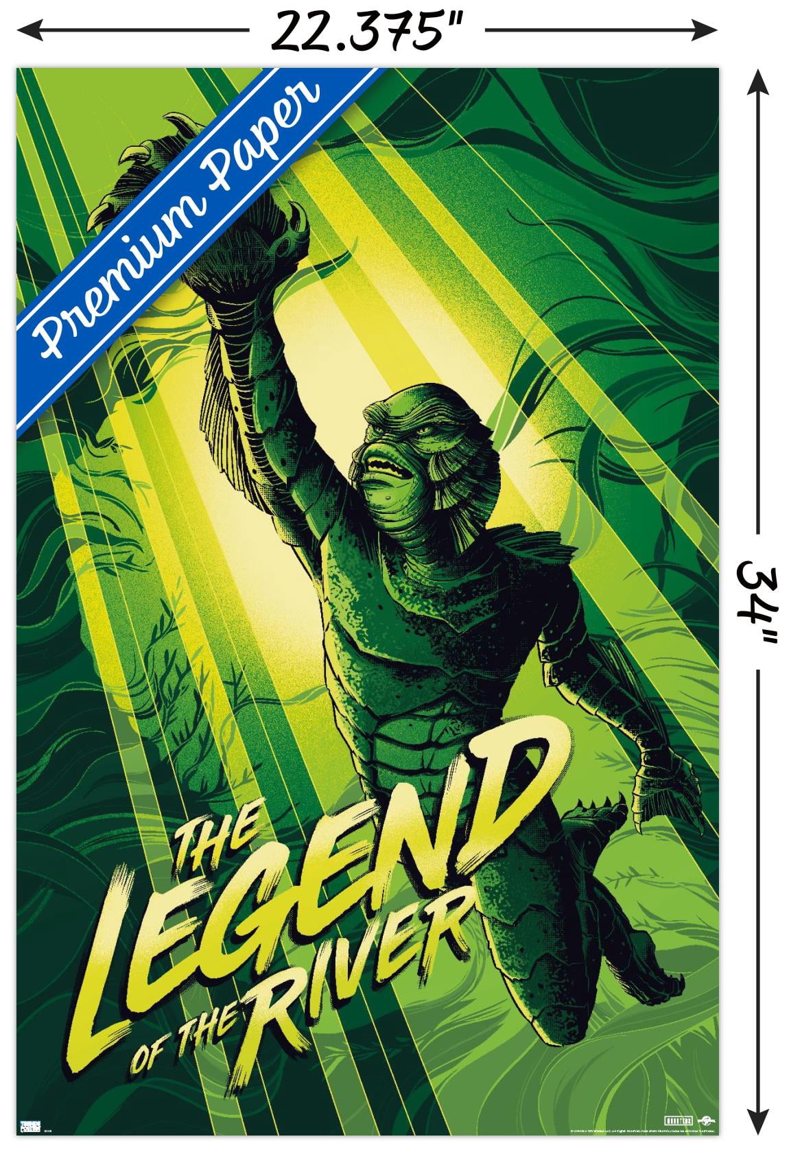 Creature From The Black Lagoon - The Legend Of The River by Cesar Moreno Wall Poster, 22.375" x 34"