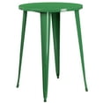 thumbnail image 4 of Flash Furniture Commercial Grade 30" Round Green Metal Indoor-Outdoor Bar Table Set with 2 Cafe Stools, 4 of 5
