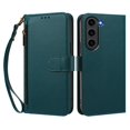 thumbnail image 2 of For Samsung Galaxy S23 FE 5G 6.4-inch Wallet Case Multi-Card Slots Zipper Wallet Leather Phone Case,Green,For Galaxy S23 FE 5G, 2 of 10