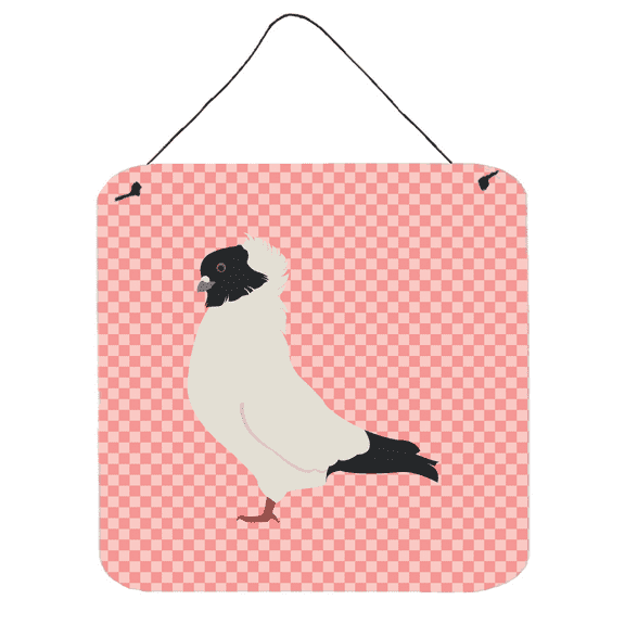 Carolines Treasures BB7952DS66 Nun Pigeon Pink Check Wall or Door Hanging Prints, 6 x 6 in.