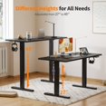 thumbnail image 6 of Cubiker 55 x 24 inch Standing Desk Height Adjustable Desk Home Office Electric Table, Black, 6 of 7