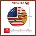 thumbnail image 2 of Rateoe American Flag And Baseball Pattern Christmas Tree Skirt with Ties, Christmas Tree Decorations, Farmhouse Christmas Decor Xmas Holiday Decorations-30", 2 of 6