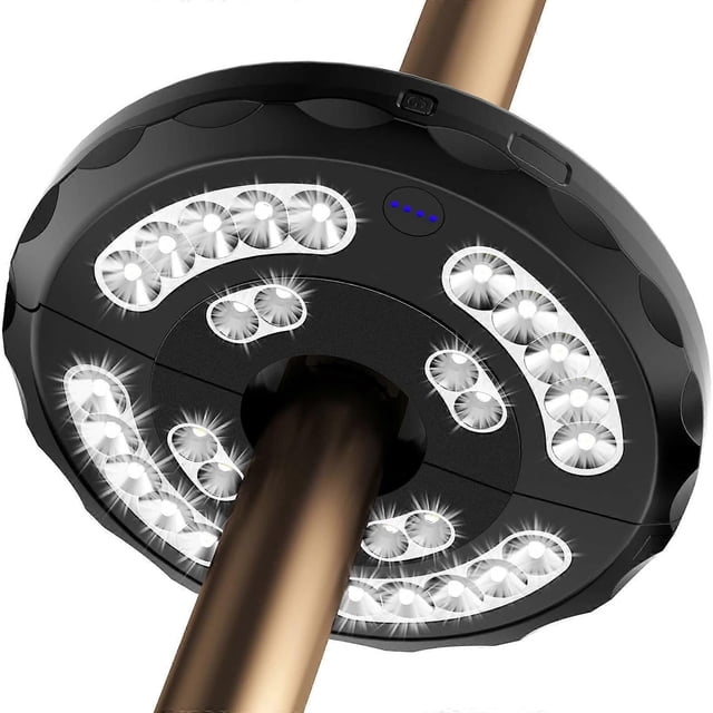 Parasol Light, 28 LED Parasol Light 3 Modes Rechargeable Lighting Parasol Lamps, Emergency Light
