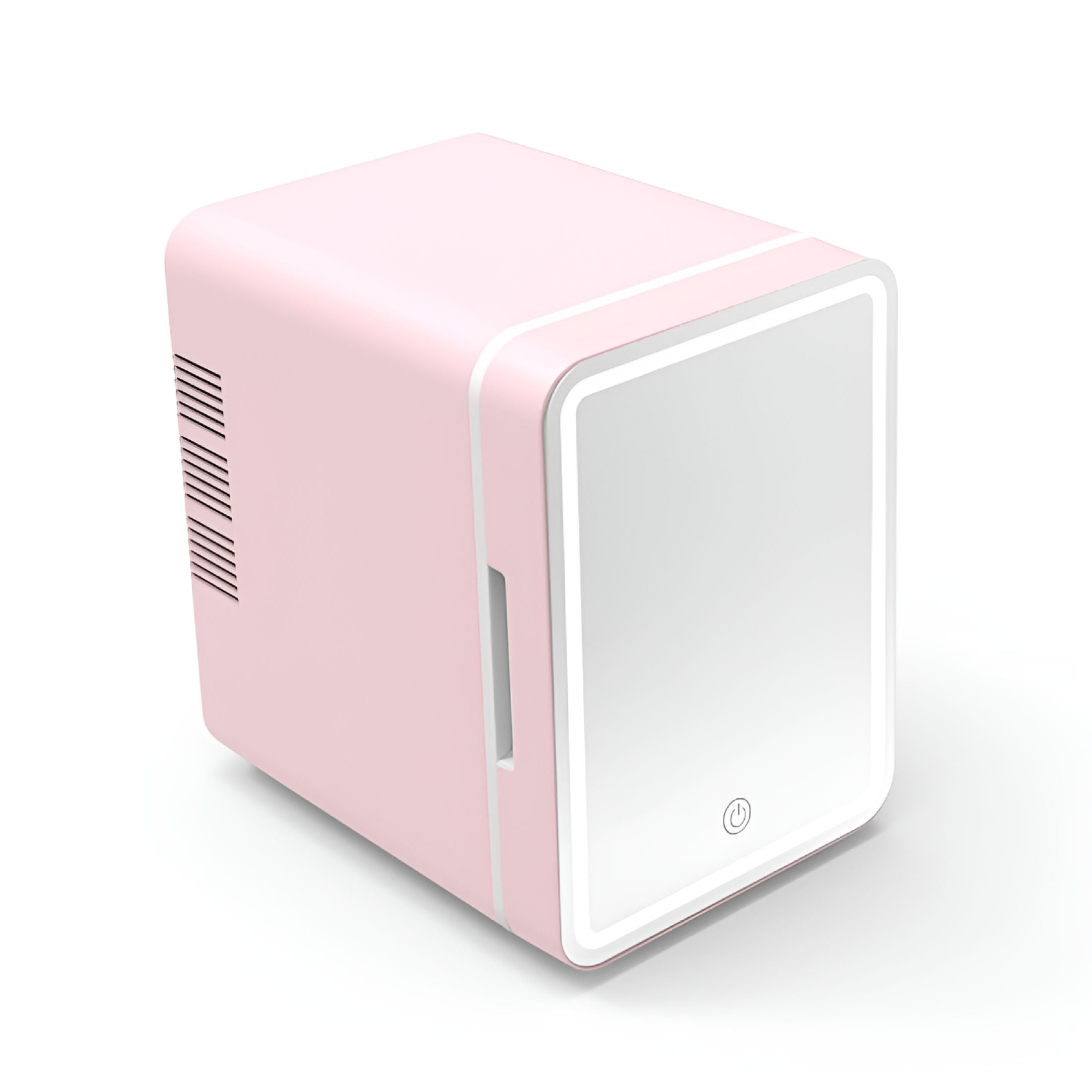 HIBIBUD Portable 4L Skincare Fridge,Three Adjustable Lighting,Mini Fridge Cooler and Warmer,Portable Fridge for Makeup,Skincare,Snacks,Bedroom Vanity (Pink)