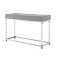 thumbnail image 3 of Posh Briar 2-Drawer Metal Console Table with Acrylic Legs in Light Gray/Chrome, 3 of 8
