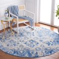 thumbnail image 2 of SAFAVIEH Brentwood Iola Oriental Area Rug, 6'7" x 6'7" Round, Blue/Ivory, 2 of 8