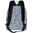thumbnail image 3 of Lsque Paisley4 Pattern Backpack – School Travel Canvas Daypack with Ergonomic Padded Straps, Multiple Compartments & Leather Handle, 3 of 5