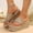 Gold, variant on Gspmoly Sandles for Women, Women'S Casual Rhinestone Thick-Soled Wedge Sandals - Spring & Summer Clip-Toe Flat Heel Fashion Shoes for Outdoor & Leisure, Size 35-43 (1 Pair) Womans Sandals