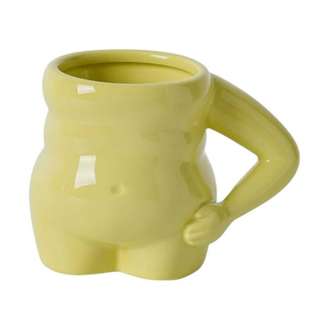 Axioma Coffee Cup Tea Mug Belly Ceramic 400ml Unique Mom Gift Porcelain Mug Morning Cup Green