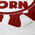 thumbnail image 5 of Erosebridal Retro Pop Corn Movie Twin Quilt Set for Boys Girls, Red White Stripes Line Twin Coverlet Set, 2 Pieces, 5 of 7