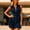 Navy Blue, variant on Women's Fringe Trim Sleeveless Bodycon Dress – Half Zip Front, Western Boho Style, Solid Color Summer Outfit Light Brown,S