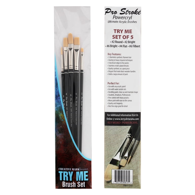 Creative Mark Powercryl Ultimate Acrylic Paint Brushes Set of 5 photo 2