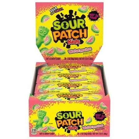 SOUR PATCH KIDS Watermelon Soft Chewy Candy, 2 Oz., 24 Pk.
