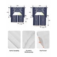 thumbnail image 5 of Japanese Swag Kitchen Curtains Sets for Windows 24 Inch Length, Navy Blue Country Flowers Leaves Aesthetic Short Window Curtain Panels Swags Valances and Tiers 3 Piece Set for Cafe/Dining Room, 5 of 5