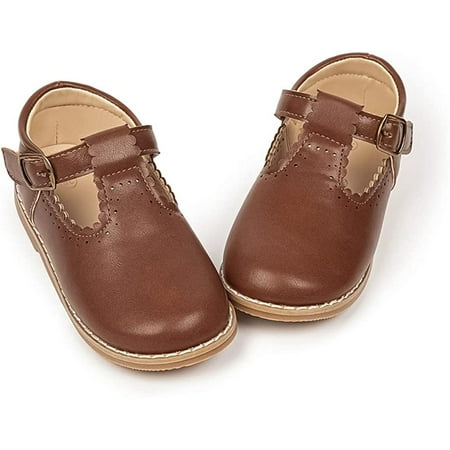 

QWZNDZGR Toddler Girls Mary Jane Dress Shoes Little Girls School Uniform Oxford Shoes Princess Wedding Flower Girls Party Flats (Toddler/Little Kid)