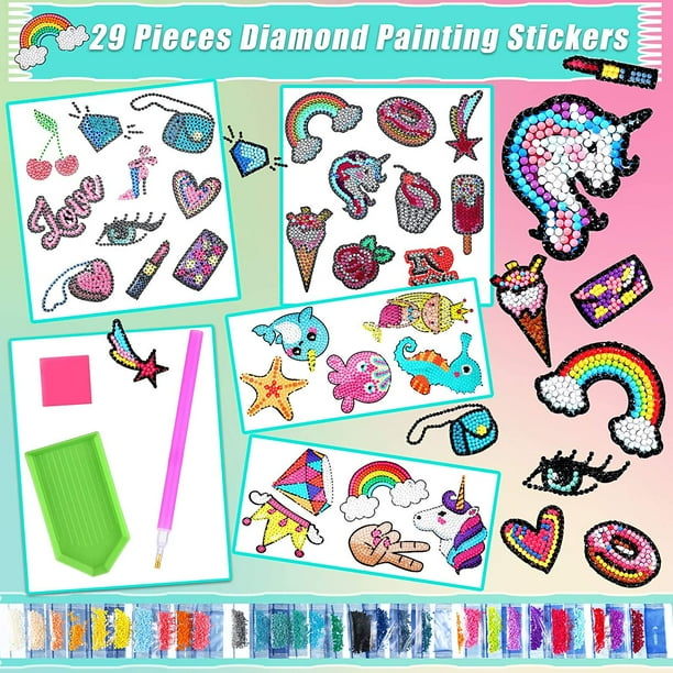 29 Pieces Diamond Painting Mermaid Diamond Sticker Diamond