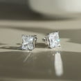 thumbnail image 3 of SFTING Cubic Zirconia Stud Earrings for Women Men Hypoallergenic 925 Sterling Silver Post Earrings 8A CZ 7*9 Radiant Cut Stud Earrings for Sensitive Ears, 3 of 7