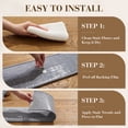 thumbnail image 6 of SIXHOME Non-Slip Carpet Stair Treads for Wooden Steps Plush Washable Stair Mats Indoor Peel and Stick Reusable Adhesive Stair Rugs 31"x31" Grey Stair Landing Mats, 6 of 6