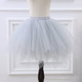thumbnail image 2 of TOOYOU Girls Skirts Kids Rainbow Colorful Layered Party Mesh Tulle Tutu Skirts Sweet Girl Versatile Short Skirt One Size Grey, 2 of 4