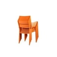 thumbnail image 3 of Pemberly Row Chaise de Salle à Manger de Patio en Aluminium de 34 Pouces Orange (Ensemble de 6), 3 of 9