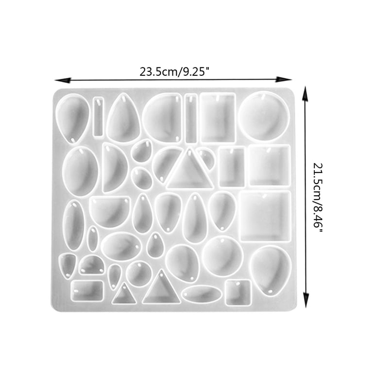 Yalulu 2-Piece Half Round Cabochon Silicone Molds - 0.5cm To 6cm Resin Jewelry Making Molds For Epoxy