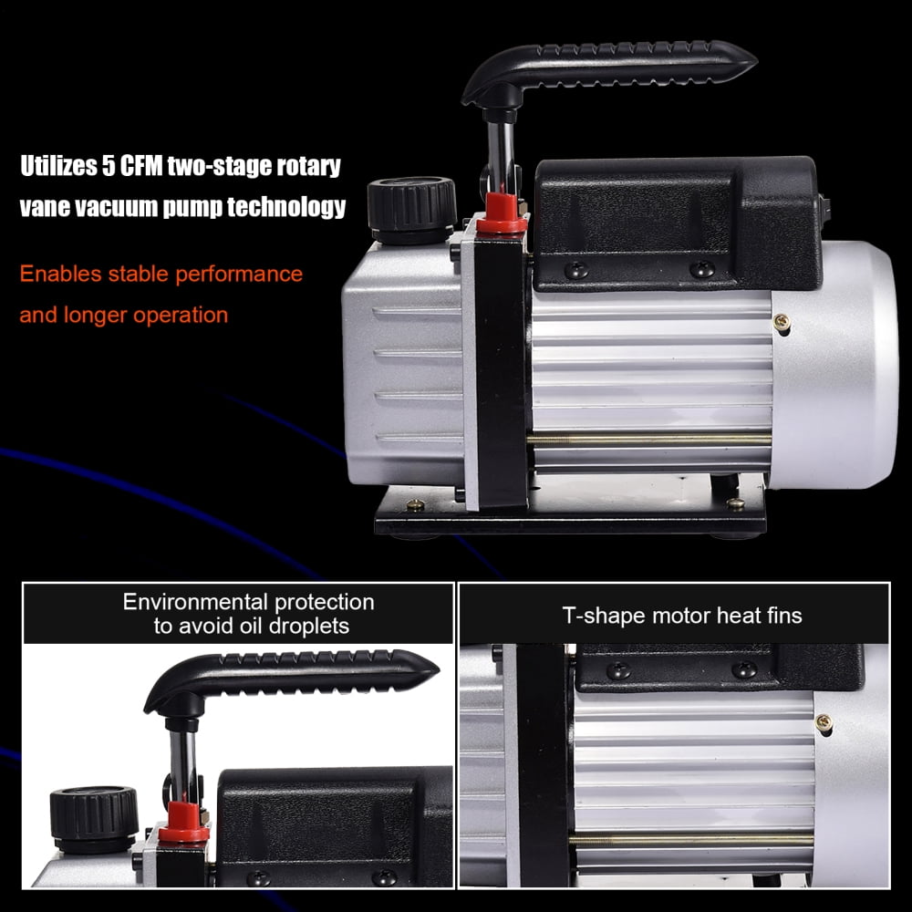Air Vacuum Pump 110V Auto Air Conditioner Vacuum Pump 4 CFM AC Repair Tools No Oil Included for Industrial Refrigeration Repair Vacuum Packaging