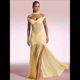 thumbnail image 5 of Vestido de Dama de con Escote en V, Plisado, de , 2025, con Hombros Descubiertos, Fluido, Formal, de Noche, para Invitada de Boda con Abertura Amarillo L, 5 of 8
