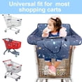 thumbnail image 5 of Grey Shopping Cart Cover for Baby 2-in-1 High Chair Cover with Safety Harness Multifunctional Dog Pattern Cart Covers for Babies Soft Padded Grocery Cart Cover for Baby Boy Girl, 5 of 6