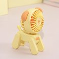 thumbnail image 1 of 1PC Deer/Dog Portable Handheld Battery Powered Fan, 500mAh USB Rechargeable Battery Operated Fan Desk Fan Mini Small Fan, 1 of 5